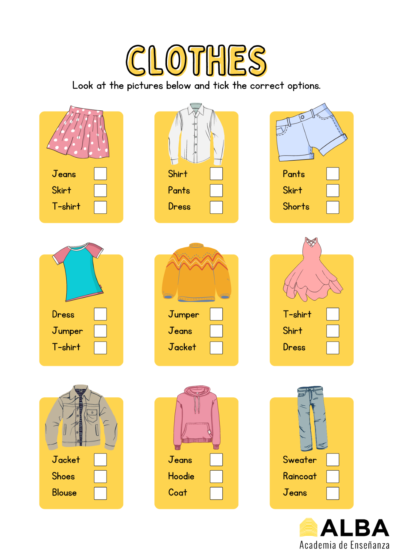 Vocabulario-ropa-inglés